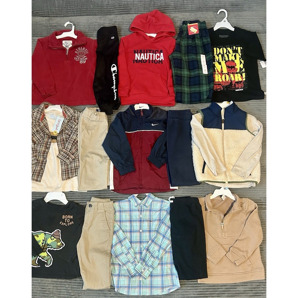 Huge Lot Boys Size 4 5 Clothes NEW &EC 4T 5T Nike WINTER Vineyard Vines Pants
